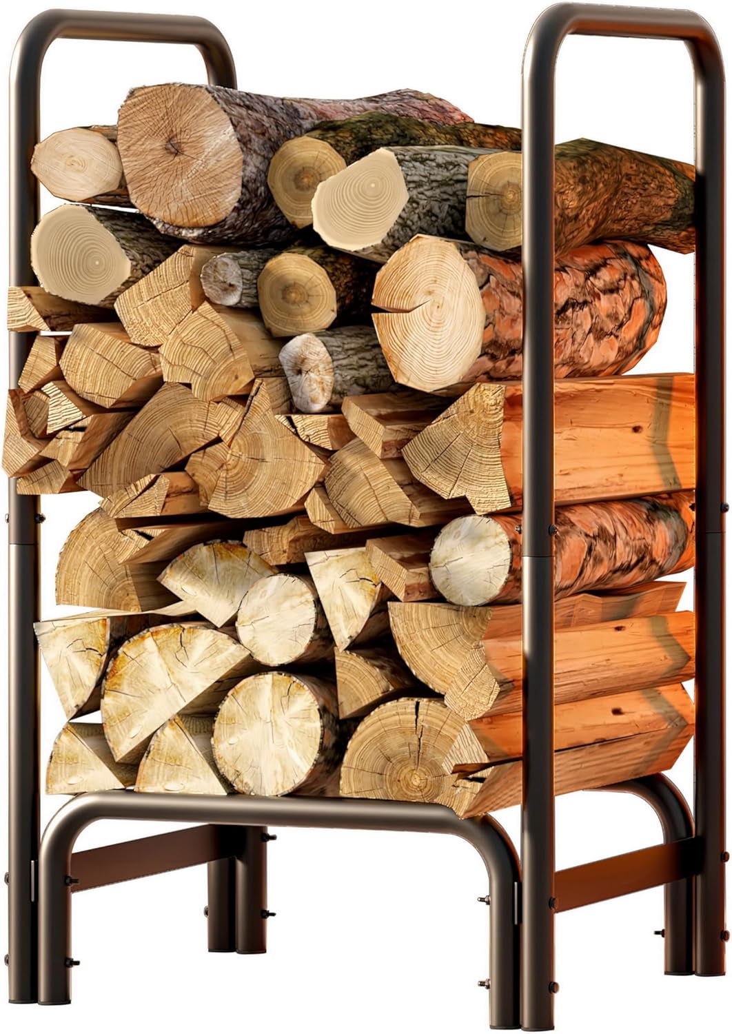 Firewood Rack Log Holder for Indoor Outdoor Use - Sturdy Design