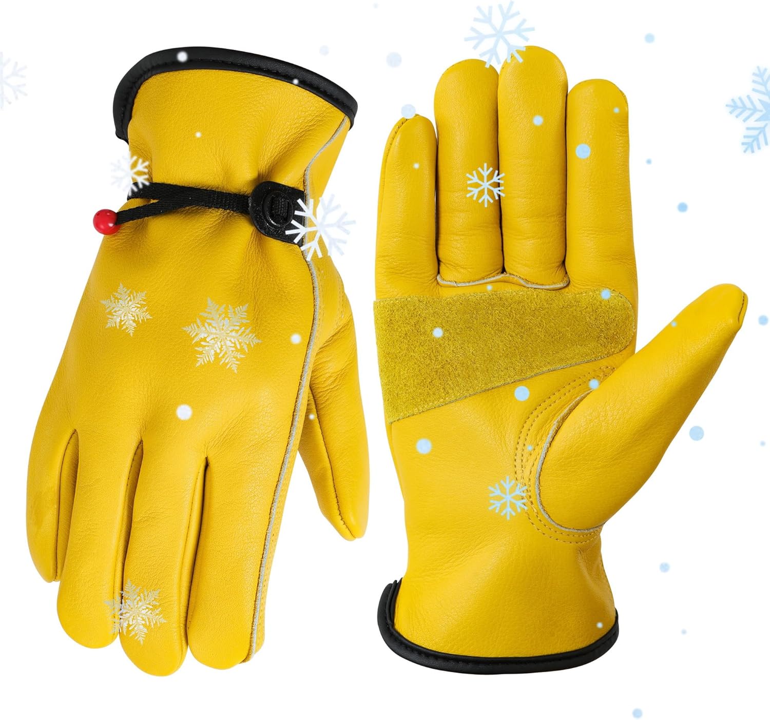 DULFINE Cowhide Leather Work Gloves - Ultimate Protection