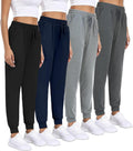 Women Joggers with Pockets Lightweight Sweatpants 4 Pack - Soft made