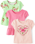 Baby Girls Short Sleeve Everyday Knit Shirt - Soft, True Fit