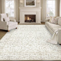 Area Rugs 8x10 Living Room Rug - Washable Boho Floral, Non Slip