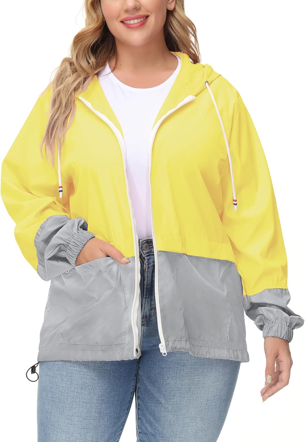Plus Size Waterproof Raincoat for Women - Avoogue Windbreaker