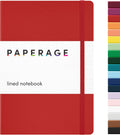 Lined Journal Notebook 5.6 in x 8 in (Red) - Durable Hardcover