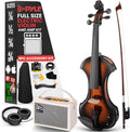 4/4 Silent Electric Violin with Amplifier Kit - Solid Wood Fiddle