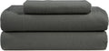 Twin Cotton Flannel Sheets Set - Charcoal Twin Size - Cozy Brushed