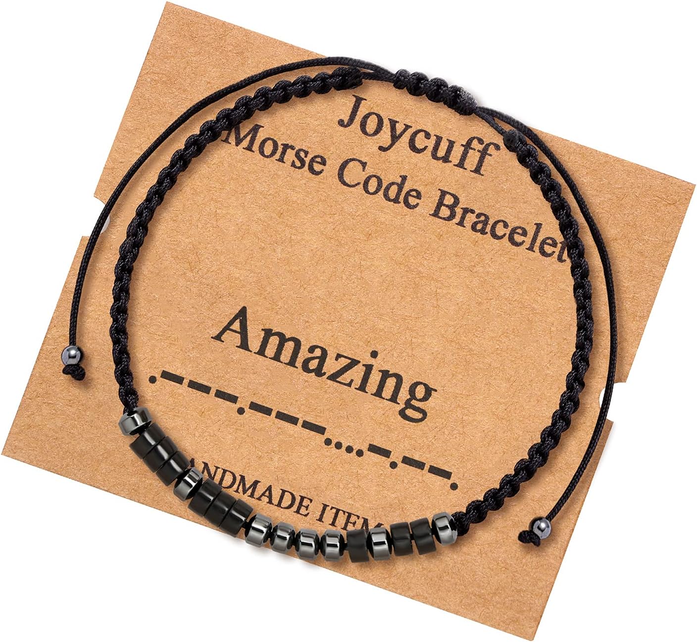 Adjustable Silk Morse Code Bracelet by JoycuFF