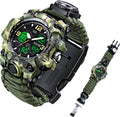 Mens Tactical Military Digital Watch - 23-in-1 Survival Wristwatch