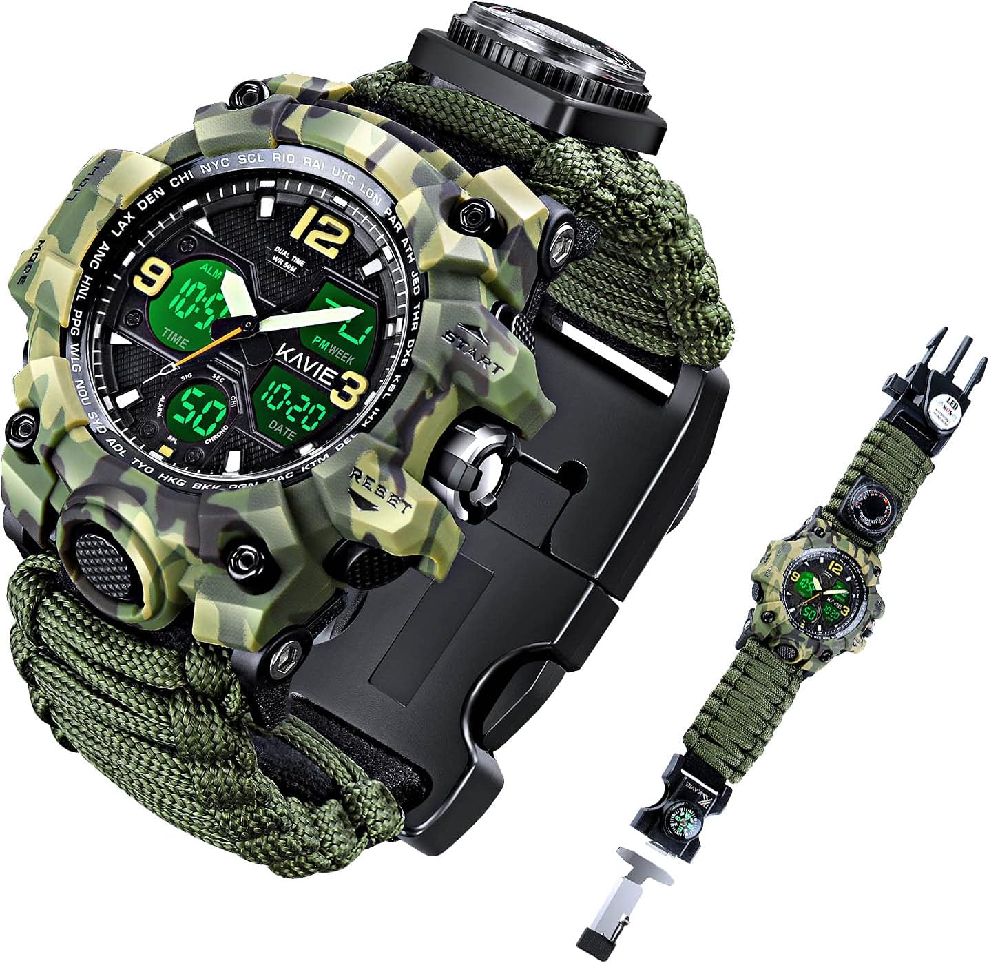Survival Tactical Watch - Dual Display LED Compass
