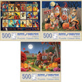 500 Piece Halloween Jigsaw Puzzle Value Set - 3 Pack