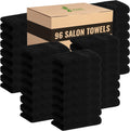 Black Bleach Proof Towels 16 x 25 in 96 Pack - Salon & Gym