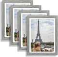 11x15 Picture Frame Set of 4 for Wall Mounting - Grey Frame