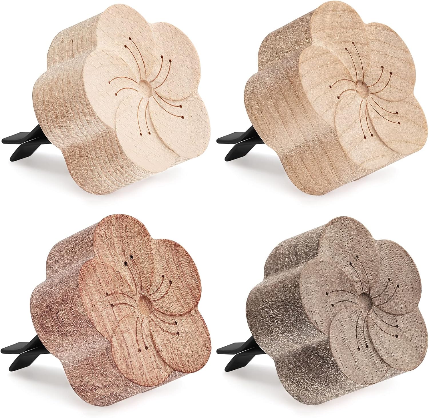 Zubebe Aromatherapy Wood Car Diffuser Set