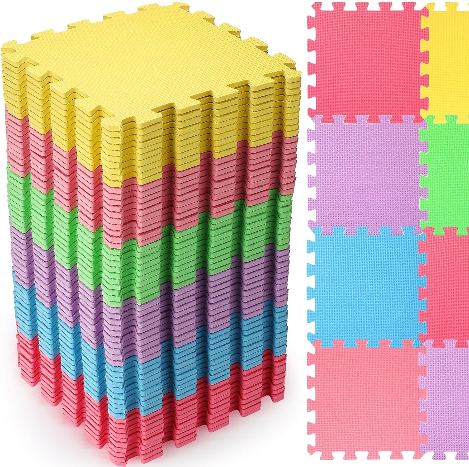 Nuanchu Foam Puzzle Floor Mat Set for Kids - 60 Pcs Fun Play
