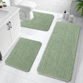 Bathroom Rugs Set 3 Piece Chenille Bath Mats and Contour Rug - Quick