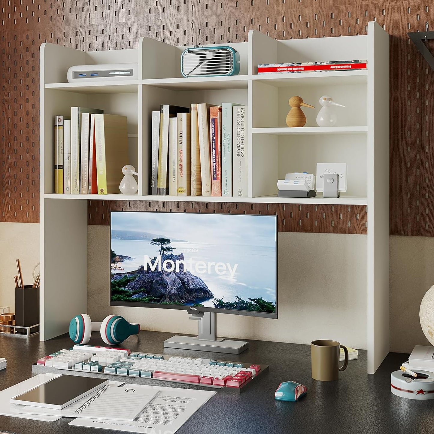 ChooChoo Desktop Bookshelf Organizer with 7 Shelves for Storage