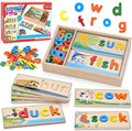 Wooden Spell Learning Game for Kids 2-5 Yrs - CVC Word Builder