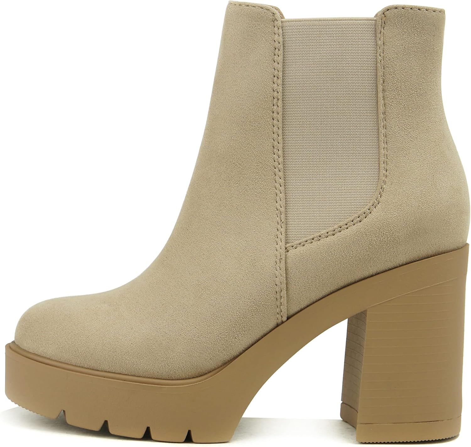 Soda Women Lug Sole High Heel Chelsea Ankle Boot for Style