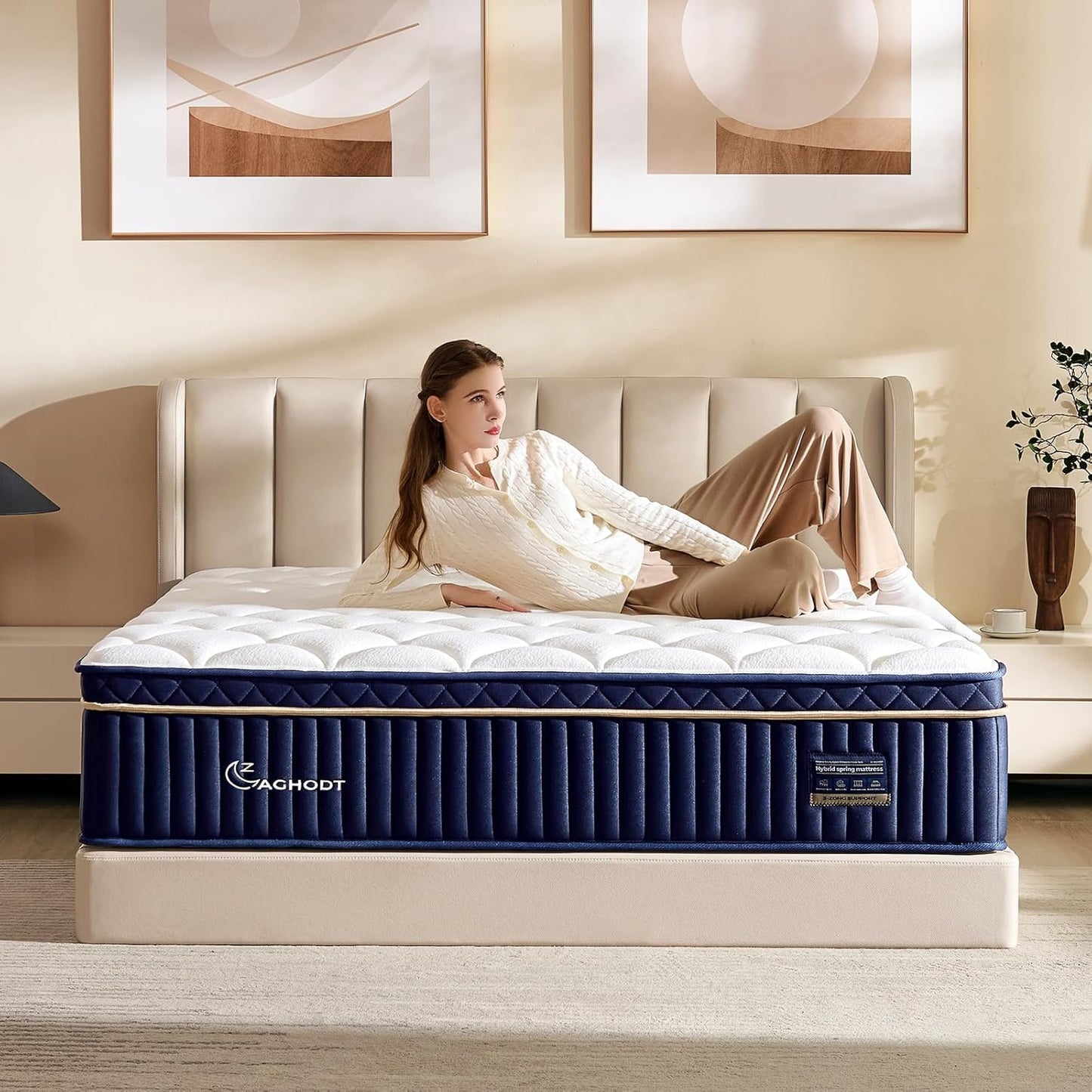 Queen Mattress 12 Inch Hybrid Memory Foam with Pocket Springs