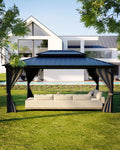 Hardtop Gazebo 12 ft x18 ft for All Weather - Durable Double Roof