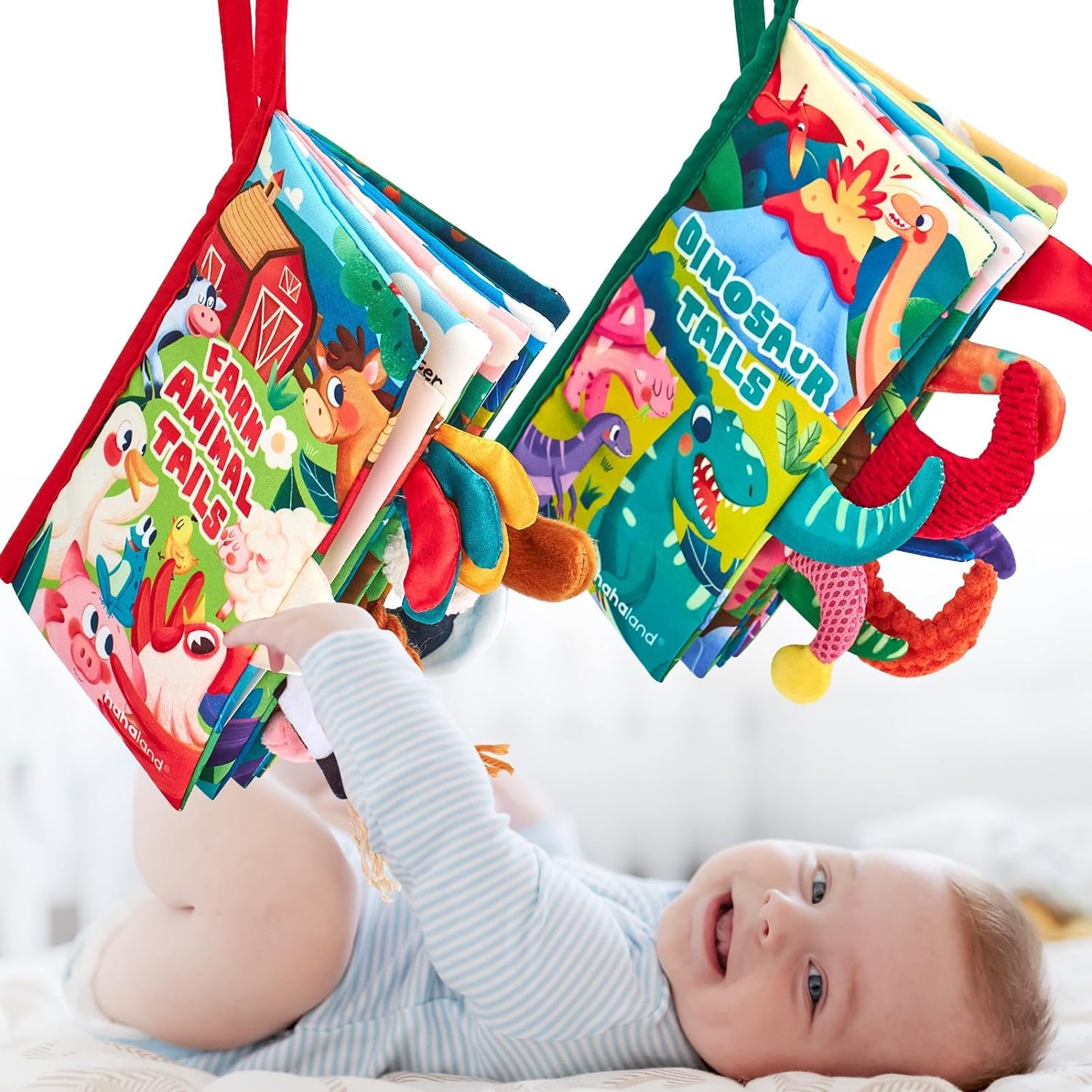 2PCS Baby Touch & Feel Soft Books - Ideal Baby Shower Gift!