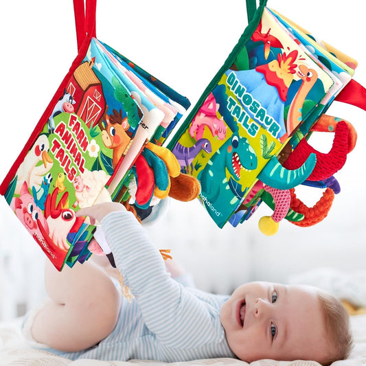2PCS Baby Touch & Feel Soft Books - Ideal Baby Shower Gift!