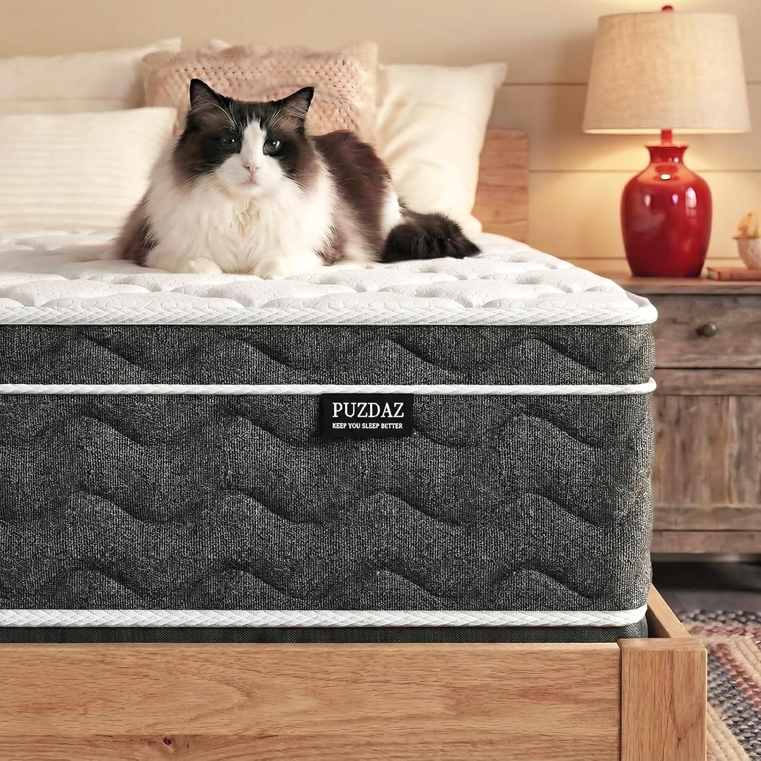 Twin Mattress 10 Inch with Pocket Coils and Memory Foam Comfort