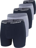 Comfneat Men's Big & Tall Boxer Briefs 5-Pack - Supportive Fit