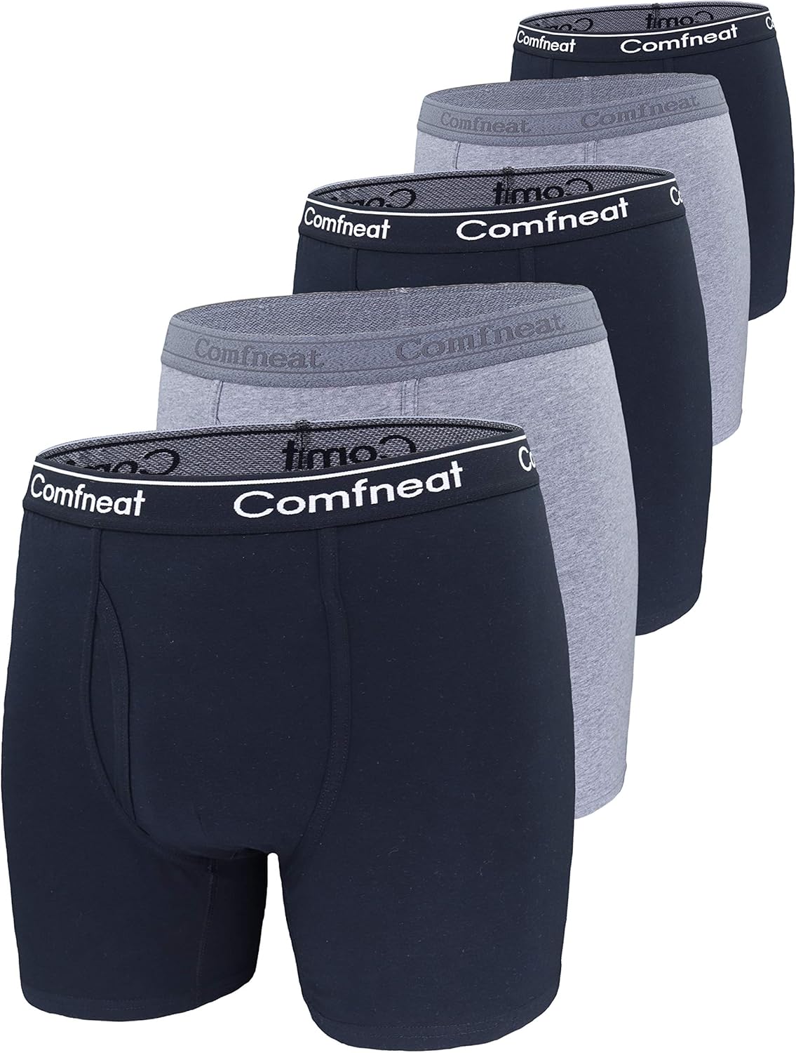 Comfneat Men's 5-Pack Big & Tall Boxer Briefs for Comfort