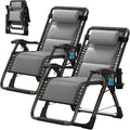 Zero Gravity Chair with Built-In Cushion & Tray - Supports 440 lbs