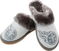 Womens NFL Team Logo Glitter Moccasin Slippers - Plush Lined