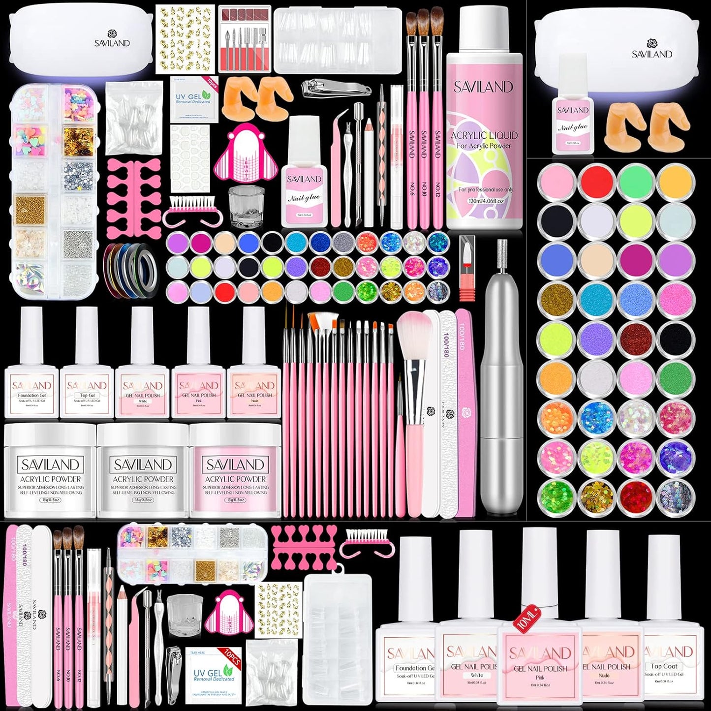 SAVILAND Acrylic Nail Kit for Beginners - Complete Nail Set