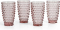 Martha Stewart Chauncey 4-Pack Handmade Glass Tumblers in Pink
