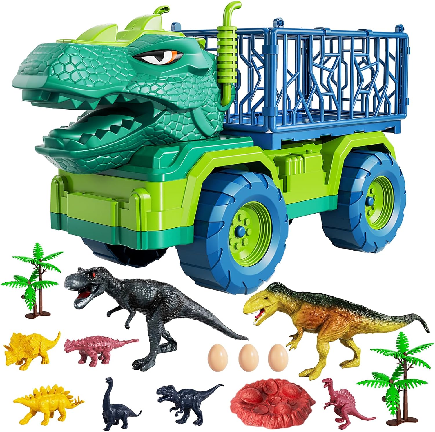 TEMI Dinosaur Truck: 8 Figures, Play Mat & More