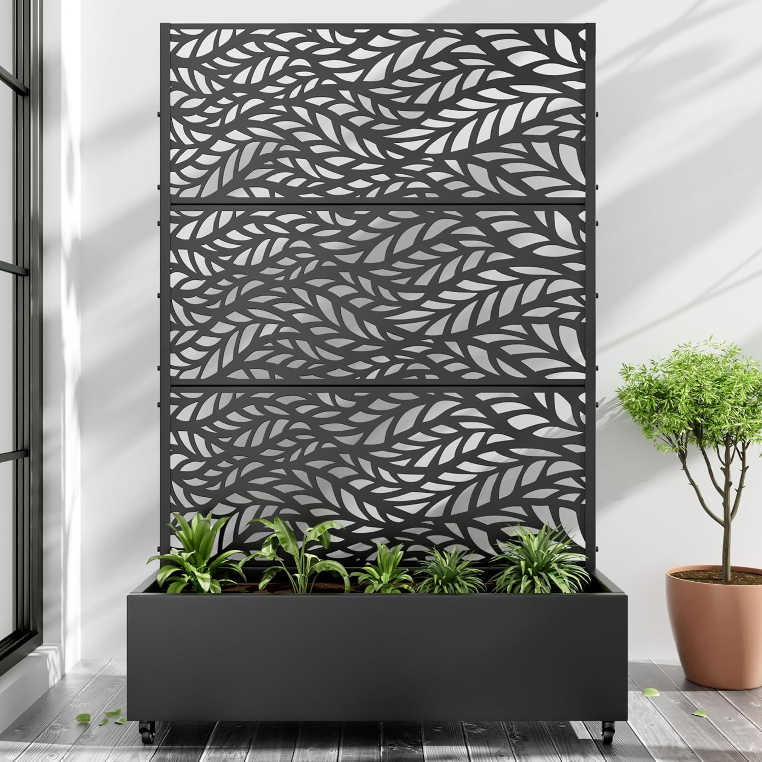 Casaphoria Metal Raised Garden Bed with Trellis for Climbing Plants