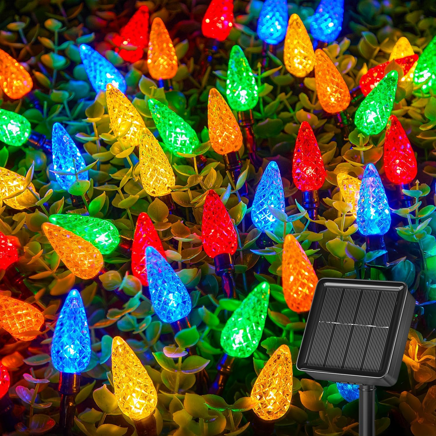 Brightown Solar Operated C6 Strawberry String Lights for Decor