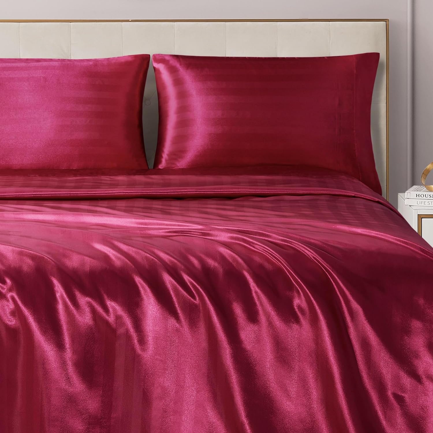 Juicy Couture Silky Satin Damask Sheet Set for Luxurious Sleep
