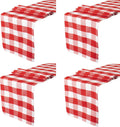 Checkered Table Runners 4 Packs 108 Inches Long for Christmas