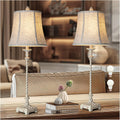 European Country Vintage Candle Stick Buffet Table Lamps Set of 2