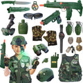 20 Piece Army Costume for Kids - Realistic Soldier Dress Up Set