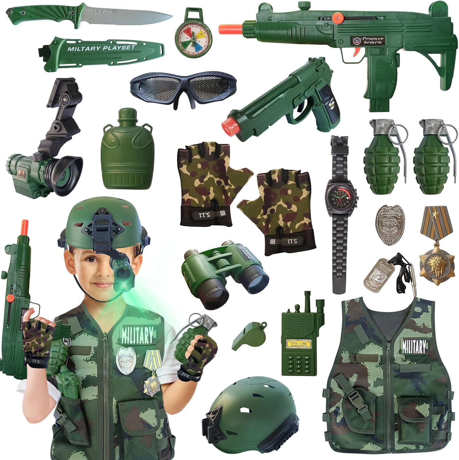 Kids Army Costume Set - Ultimate Role Play Kit for Young Soldiers