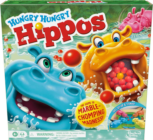 Rapid-Relaunch Hungry Hungry Hippos Game | Easy Setup | Ages 4+