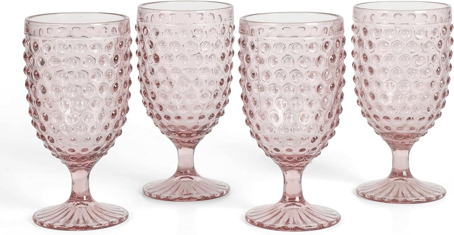 Martha Stewart Chauncey Handmade Glass Goblet Set for Elegance