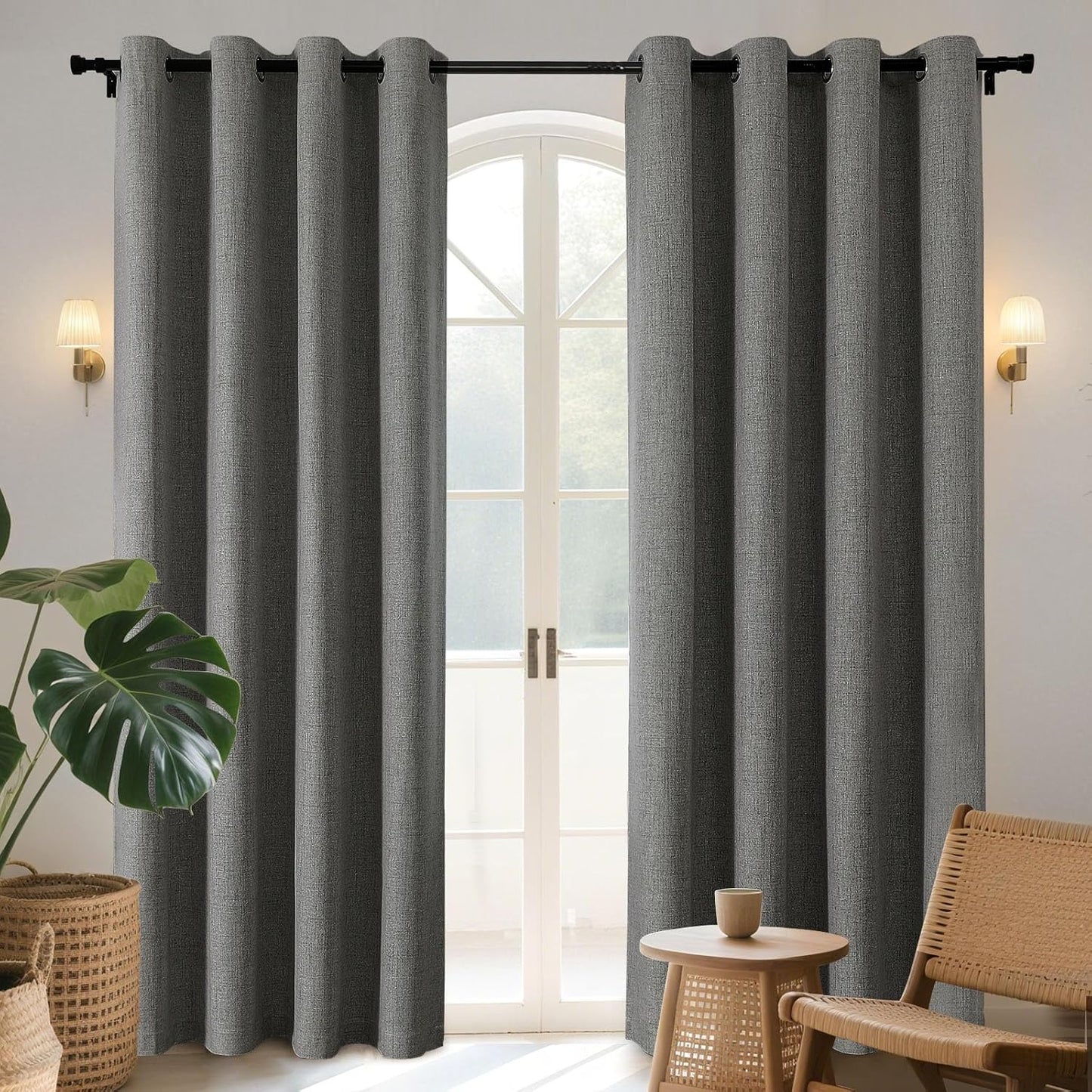 Joydeco Blackout Curtains 84 Inches Long for Total Privacy