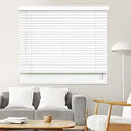 Faux Wood Window Shades 12in x 48in - Cordless Room Darkening