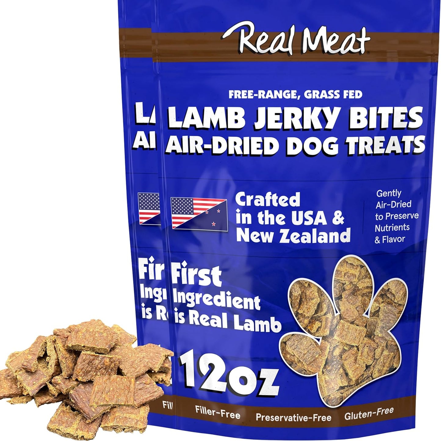 Real Meat Dog Treats - Air-Dried Lamb Jerky for Dogs