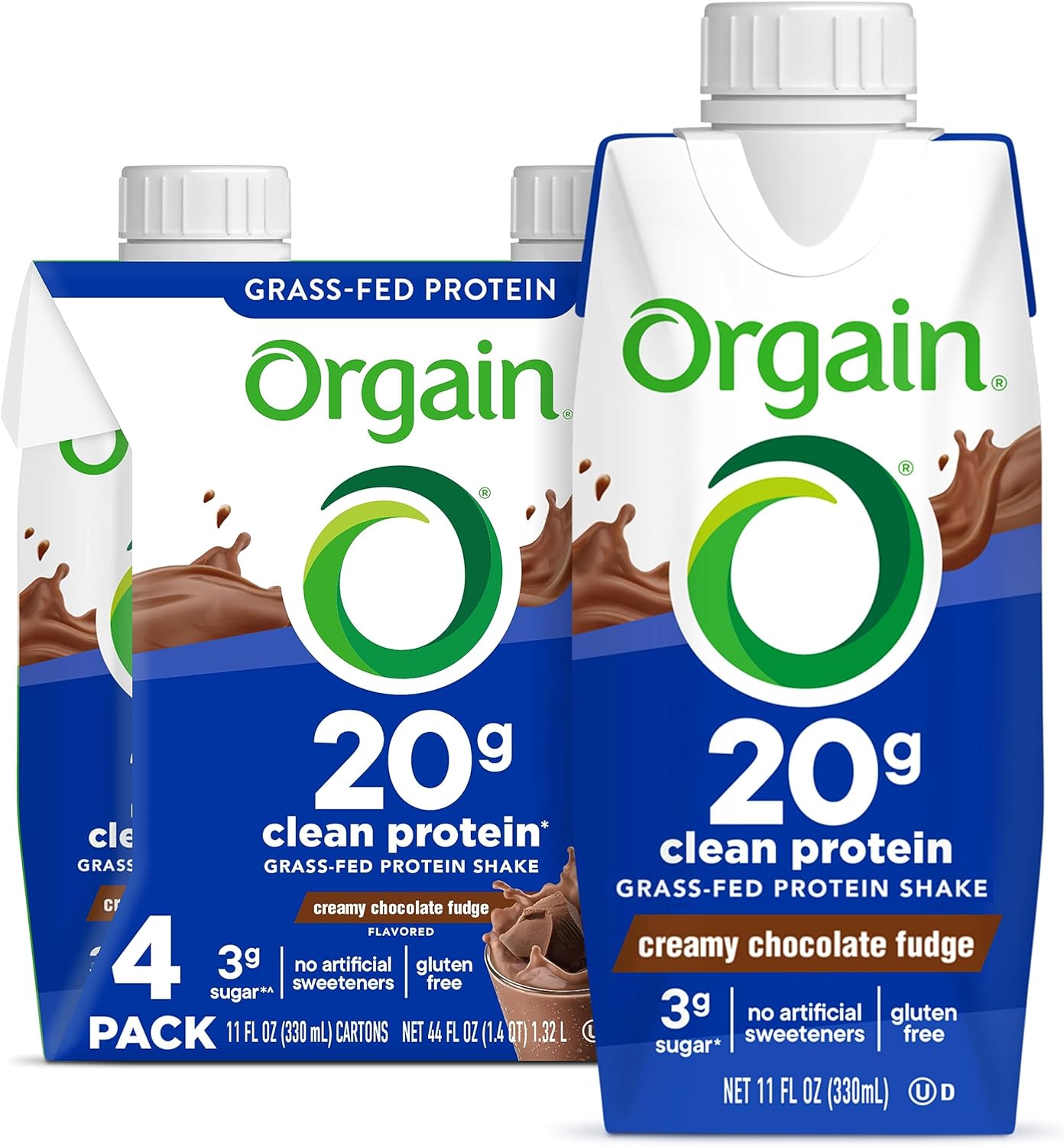 Orgain High Protein Shake - Grass Fed, Creamy Chocolate Fudge