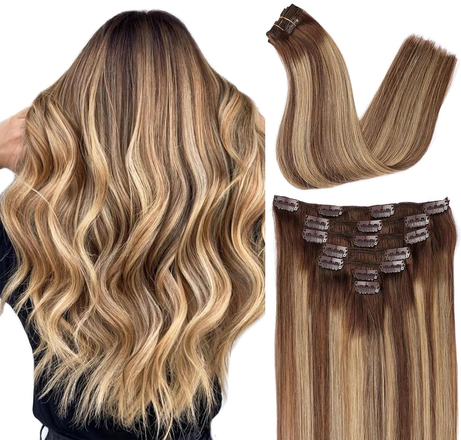 ORIGEN Clip in Hair Extensions for Stunning Chocolate Brown Looks
