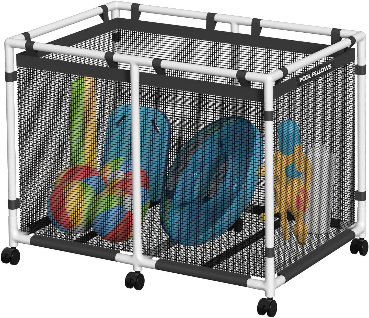 Pool Storage Bin for Noodles, Toys, Floats, and Towels