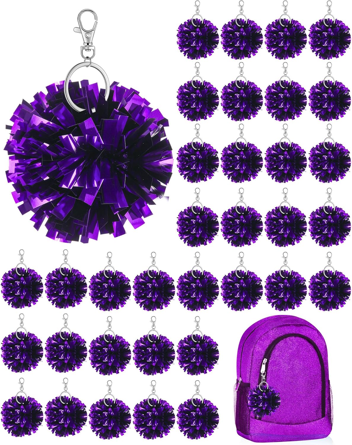 Cheer Pom Pom Keychain Gifts for Cheerleaders and Fans