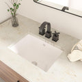 17 Inch Undermount Bathroom Sink - Compact Rectangular Porcelain Sink